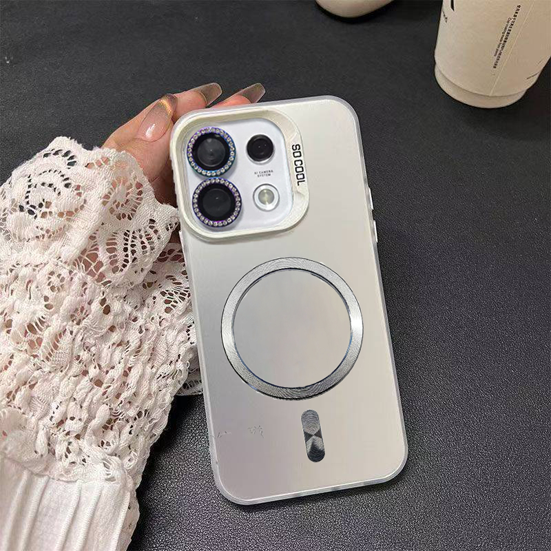 เคส OPPO Reno 16 15F 15 14F 14 13 Pro 5G เคส OPPO Reno 16 15 Pro Max โทรศัพท์มือถือกรณี matte อะคริลิค magnetic charger เลนส์ป้องกัน