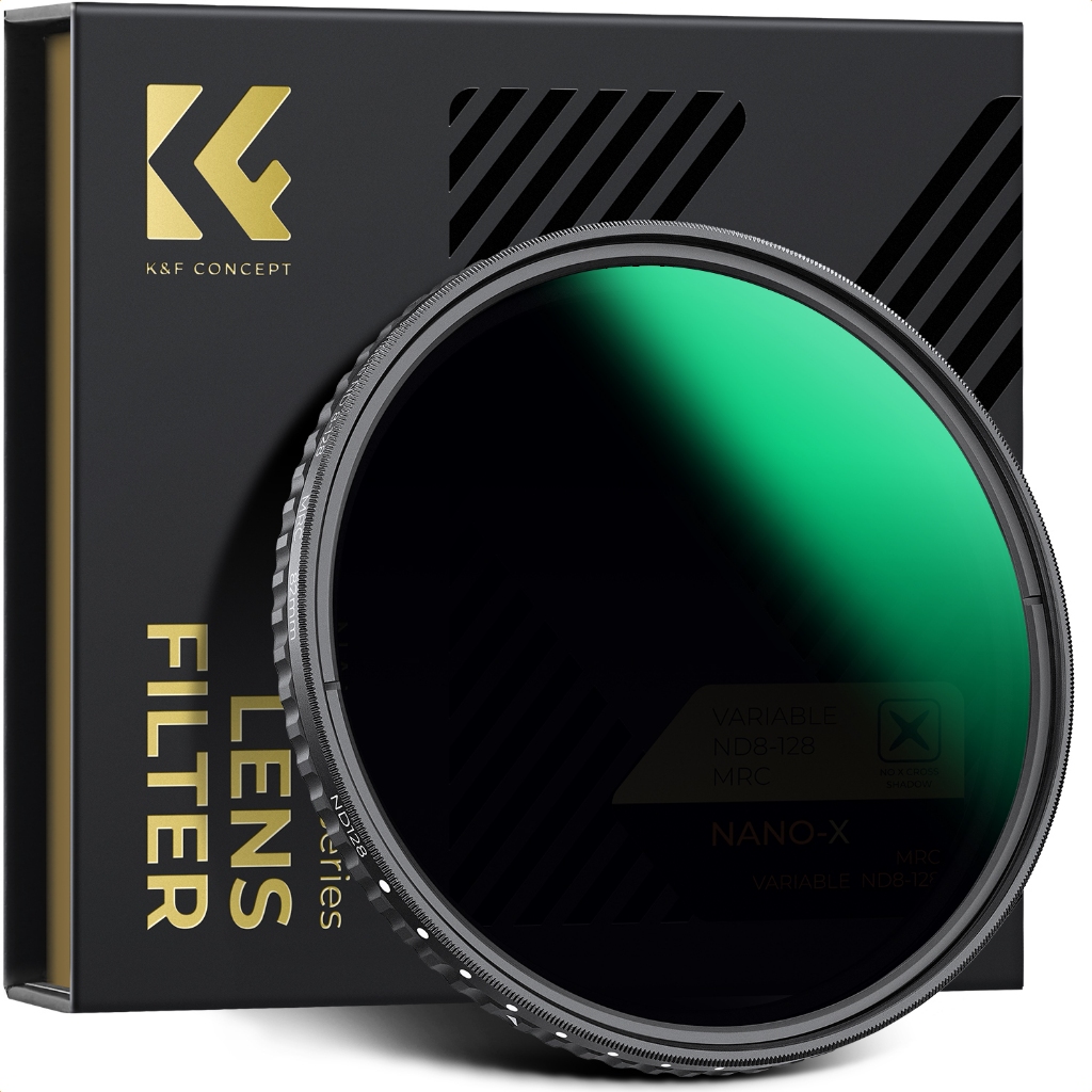 K&F Concept Nano-X Variable ND Filter ND8-128 (3-7 Stop) HD Hydrophobic VND Filter สําหรับเลนส์กล้อง