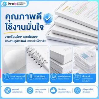 สมุดโน๊ตสันห่วง แนวตั้ง มินิมอล ปกใส A5 B5 A4 มีเส้น เส้นกริด ตาราง สมุดสไตค์มูจิ สมุดจดบันทึก notebook muji