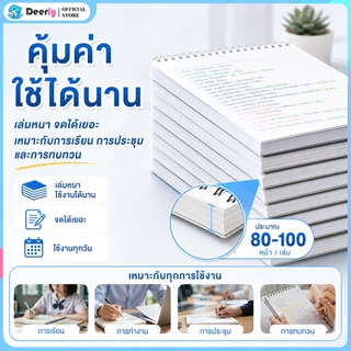 สมุดโน๊ตสันห่วง แนวตั้ง มินิมอล ปกใส A5 B5 A4 มีเส้น เส้นกริด ตาราง สมุดสไตค์มูจิ สมุดจดบันทึก notebook muji