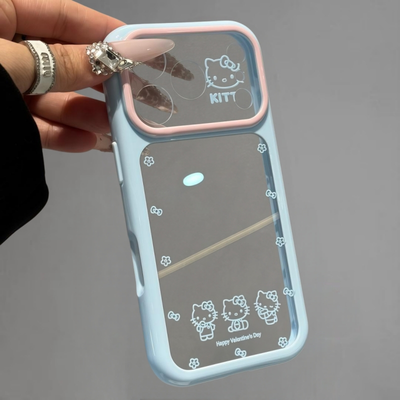 【Large Window/Transparent acrylic hard case/KT】เคส compatible for iPhone 11 12 13 14 15 16 17 pro max case