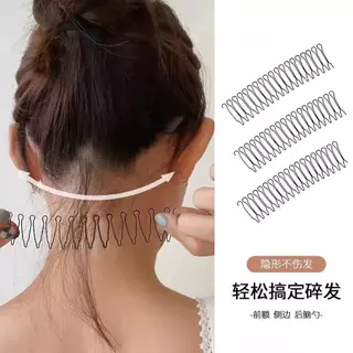 ประณีตโบว์รูปไข่ลายจุดเรียบกลับหัวหวีที่เรียบง่ายทุกการแข่งขันผมหวีผมกันลื่น