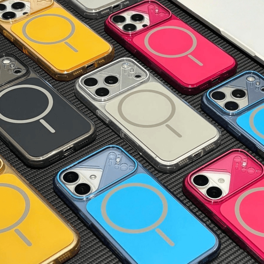【Large Window/AG Matte acrylic hard case/Rose Red】เคส compatible for iPhone 12 13 14 15 16 17 pro max case