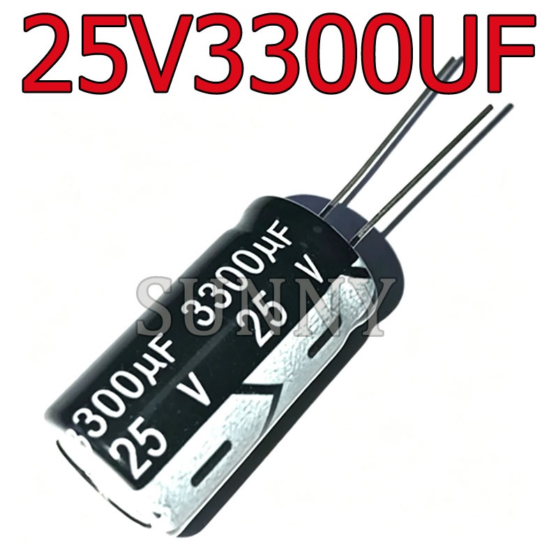5 ~ 10PCS Electrolytic Capacitor In-Line 25V3300UF 3300UF 25V Volume 13 * 25 มม.