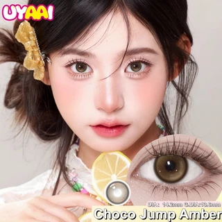【COD +NEW 】คอนแทคเลนส์【 0 ~-6.00 】UYAAI 2 ชิ ้ น/คู ่ คอนแทคเลนส ์ สีน ้ ําตาลตาใหญ ่ 14.5/15.0 มม . ใช ้ สําหรับแต ่ งหน ้ าตาประจําปี big eyes