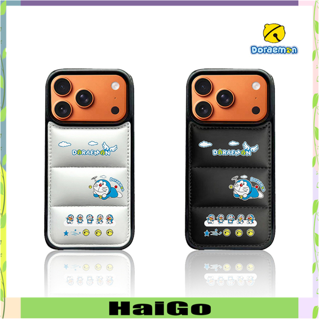 เคสโทรศัพท์พลาสติกอ่อนลงแจ็คเก็ตการ์ตูน D0RAEM0N กรณีเหมาะสําหรับ iPhone 17 Air PRO MAX 16 15 14 13 
