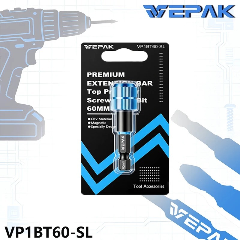 One Piece VEPAK VP1BT60-SL พรีเมี่ยมอุตสาหกรรม 60 มม.Snap-On Magnetic Extension Bar 1/4 นิ้ว Hex Sha