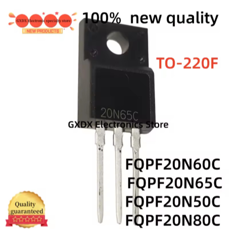 5PCS FQPF20N60 FQPF20N50C FQPF20N80 FQPF20N60C FQPF20N65 FQPF20N65C FQPF20N50 TO-220F ในสต็อก MOSFET