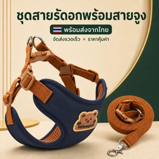 [Novepet] ชุดสายรัดอกสุนัขพร้อมสายจูง Dog Harness ปรับได้ ระบายอากาศ ไม่รัดคอ ลดแรงดึง สำหรับสุนัขเล็ก-กลาง พร้อมส่งจากไทย