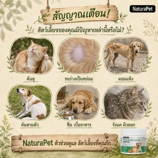 NaturaPet แมว สุนัข ยาไล่แมลงด้านนอกด้านในโดยเฉพาะสามารถไล่เห็บ หมัด เหา พยาธิทุกชนิด สินค้าของแท้ปลอดภัย ให้อาหารง่าย