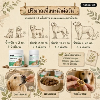 NaturaPet แมว สุนัข ยาไล่แมลงด้านนอกด้านในโดยเฉพาะสามารถไล่เห็บ หมัด เหา พยาธิทุกชนิด สินค้าของแท้ปลอดภัย ให้อาหารง่าย