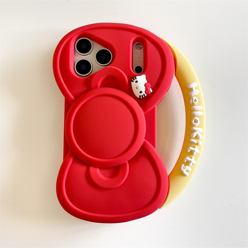 Creative 3D น่ารัก Bowknot กระเป๋าถือลูกแมวเคสโทรศัพท์สําหรับ iPhone 17 16 15 14 13 12 Pro Max หรูหราแฟชั่นสาวซิลิโคนอ่อนนุ่มกันกระแทกฝาหลัง