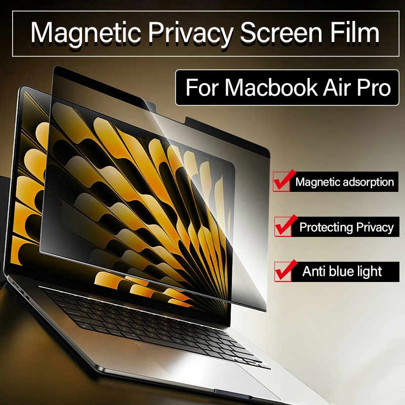 ฟิล์มกันรอยหน้าจอแบบแม่เหล็กสำหรับ Macbook Neo A3404 2026 Air M5 M4 M3 M2 A3448 A3449 ป้องกันแสงสีฟ้า Pro 14 16 M5 2020 Air Pro 13 M1