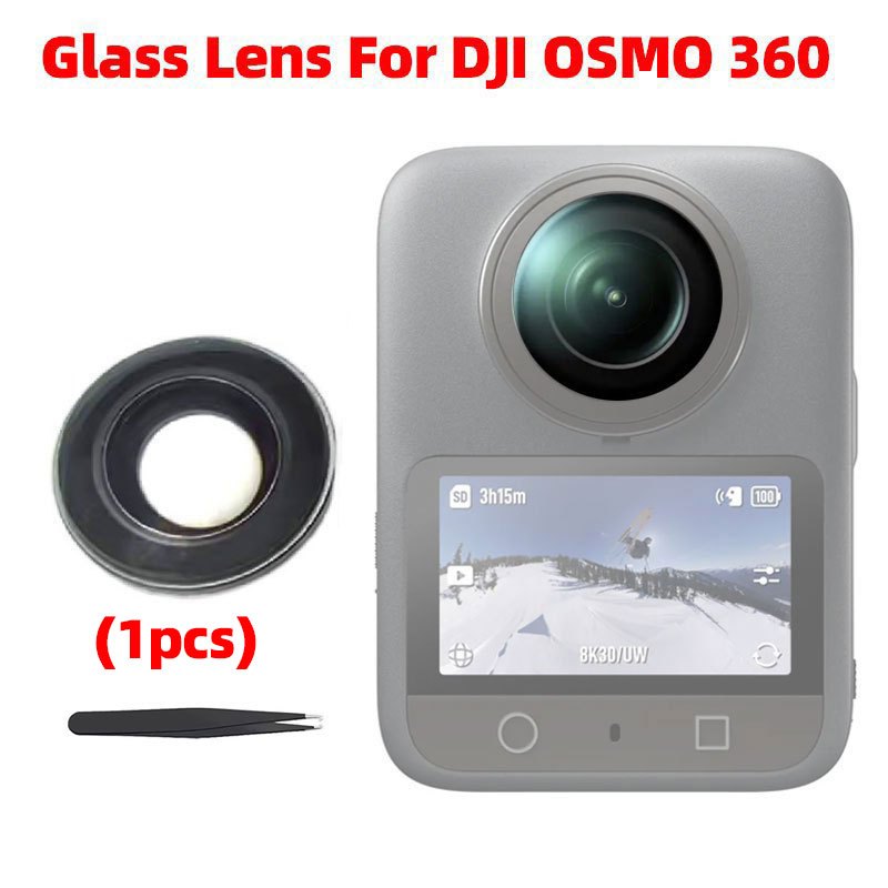 เปลี่ยนเลนส์กระจกสําหรับ DJI OSMO 360 การกระทําชิ้นส่วนซ่อมกล้องเลนส์แก้วอุปกรณ์เสริมกล้อง