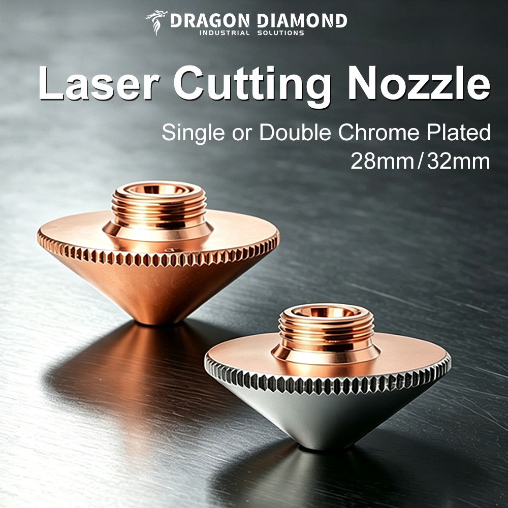 Dragon Diamond 1pc หัวฉีด หัวตัดเลเซอร์ D28/32 มม.H15 Calibre 1.0-5.0 เดี่ยว/สองชั้นเชื่อมเลเซอร์หัวฉีดสําหรับ Precitec WSX Raytools ไฟเบอร์เลเซอร์เครื่องตัด