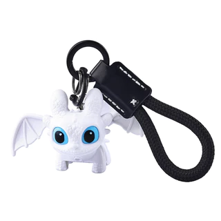 Cool Glowing Toothless พวงกุญแจ Creative Toothless ตุ๊กตา Moving Wings กระเป๋านักเรียนจี้ตลกตาเรืองแสง Night Fury