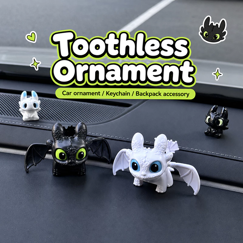 Cool Glowing Toothless พวงกุญแจ Creative Toothless ตุ๊กตา Moving Wings กระเป๋านักเรียนจี้ตลกตาเรืองแสง Night Fury