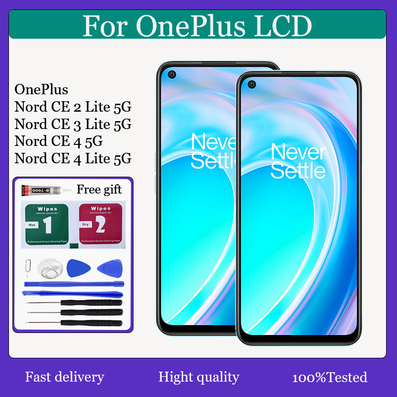 Original สําหรับ Oneplus Nord CE 2 Lite 5G CE 3 Lite 5G CE 4 5G CE 4 Lite 5G จอแสดงผล LCD หน้าจอสัมผ