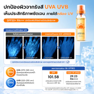 ICELERSKIN น้ำกันแดด SPF50+ ปกป้องผิวจากรังสี UVA & UVB กันน้ำได้ 90ml