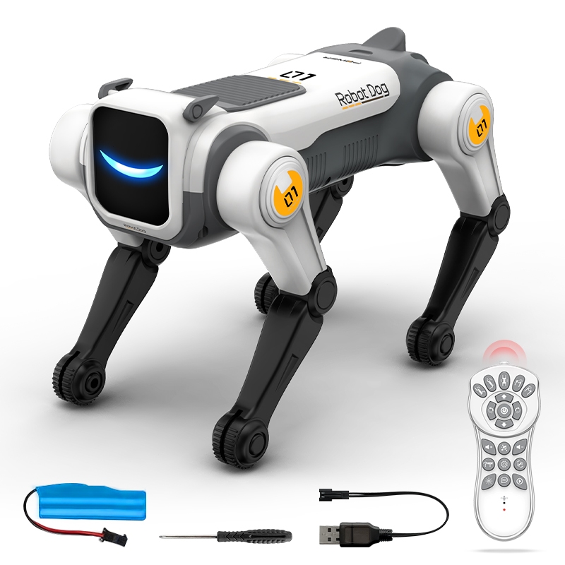 RC Mechanical Dog อัจฉริยะ AI หุ่นยนต์สุนัข Voice Command โปรแกรมร้องเพลงเต้นรําอิเล็กทรอนิกส์ Stunt Bionic สมาร์ทของเล่น