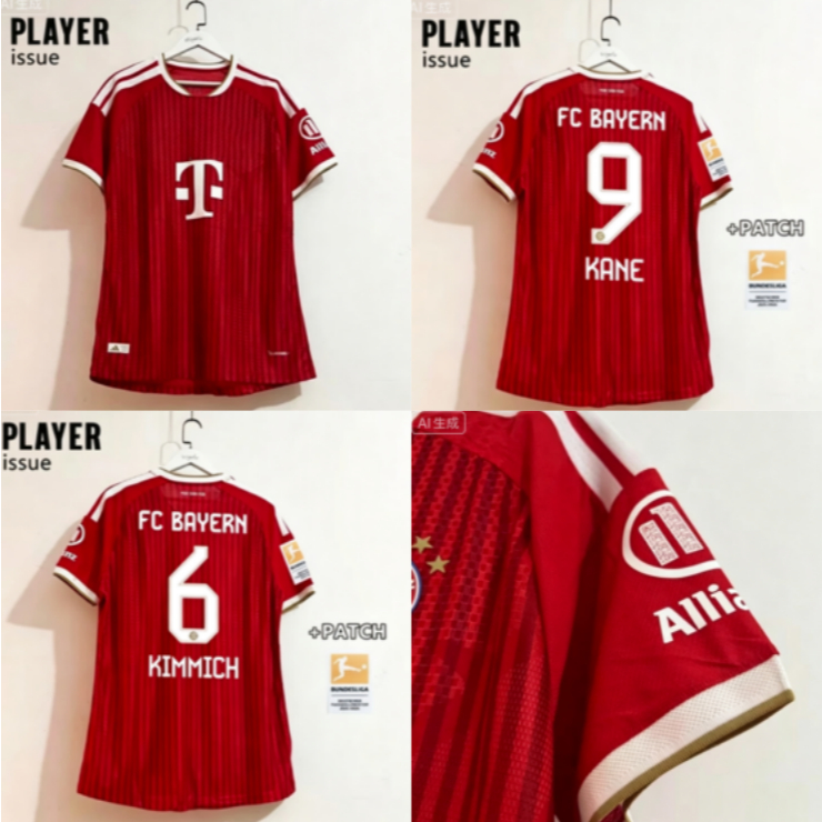 ผู้เล่นฉบับที่ BAIREN 26/27 ฤดูกาลเหย้าเสื้อฟุตบอลเสื้อฟุตบอลชายชุด S-2XL 9 KANE