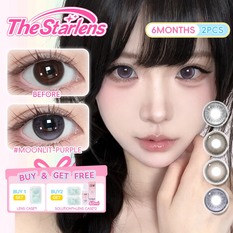 Starlens คอนแทคเลนส์ 1 คู่  DIA14.2-14.5 มม. เกรด (0-8.0) คอนแทคเลนส์ 6 เดือน บิ๊กอาย คอนแทคเลนส์