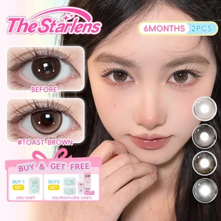 Starlens คอนแทคเลนส์ 1 คู่ DIA14.2-14.5 มม. คอนแทคเลนส์ Toast-brown ใช้สําหรับเกรดตาตุ๊กตา 6 เดือน(0.0~ 8.0)