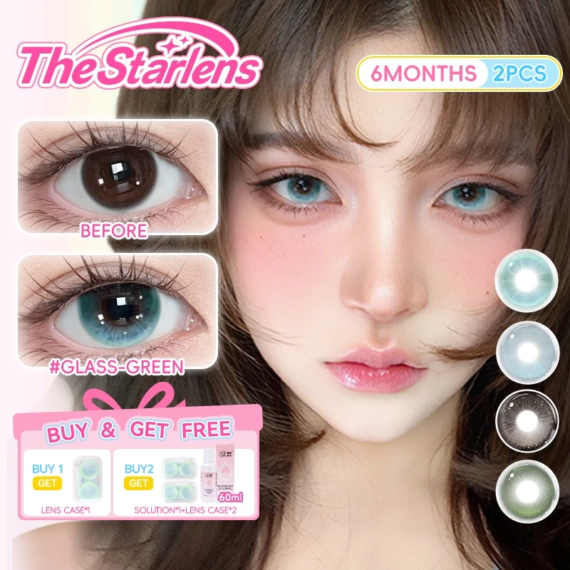 Starlens คอนแทคเลนส์ 1 คู่ Soft Eyes Wearing Makeup Lens DIA14.2-14.5mm ใช้งานได้ 6 เดือน