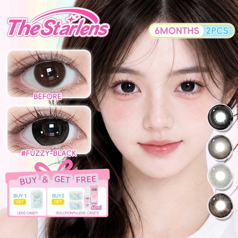 Starlens คอนแทคเลนส์ 6 เดือน 1 คู่ ตา สายตาสั้น lens grade(0.0~ 8.0) DIA14.5mm Soft/natural contact lens