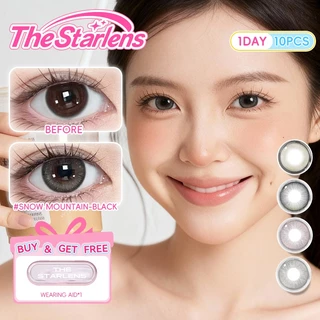 Starlens คอนแทคเลนส์ คอนแทคเลนส์รายวัน 10ชิ้น คอนแทคสีดํา/น้ําเงิน/น้ําตาล รายวันใช้สําหรับ1วันตาสายตาสั้นเกรดเลนส์(0.0~ 8.0) DIA14.2-14.5mm