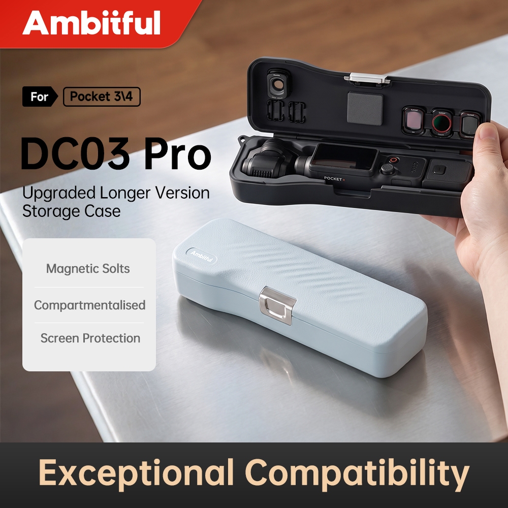 Ambystful DC03 Pro Storage Case Compartmentalized กันกระแทกกันกระแทกกันกระแทกพกพากระเป๋าสําหรับ DJI 