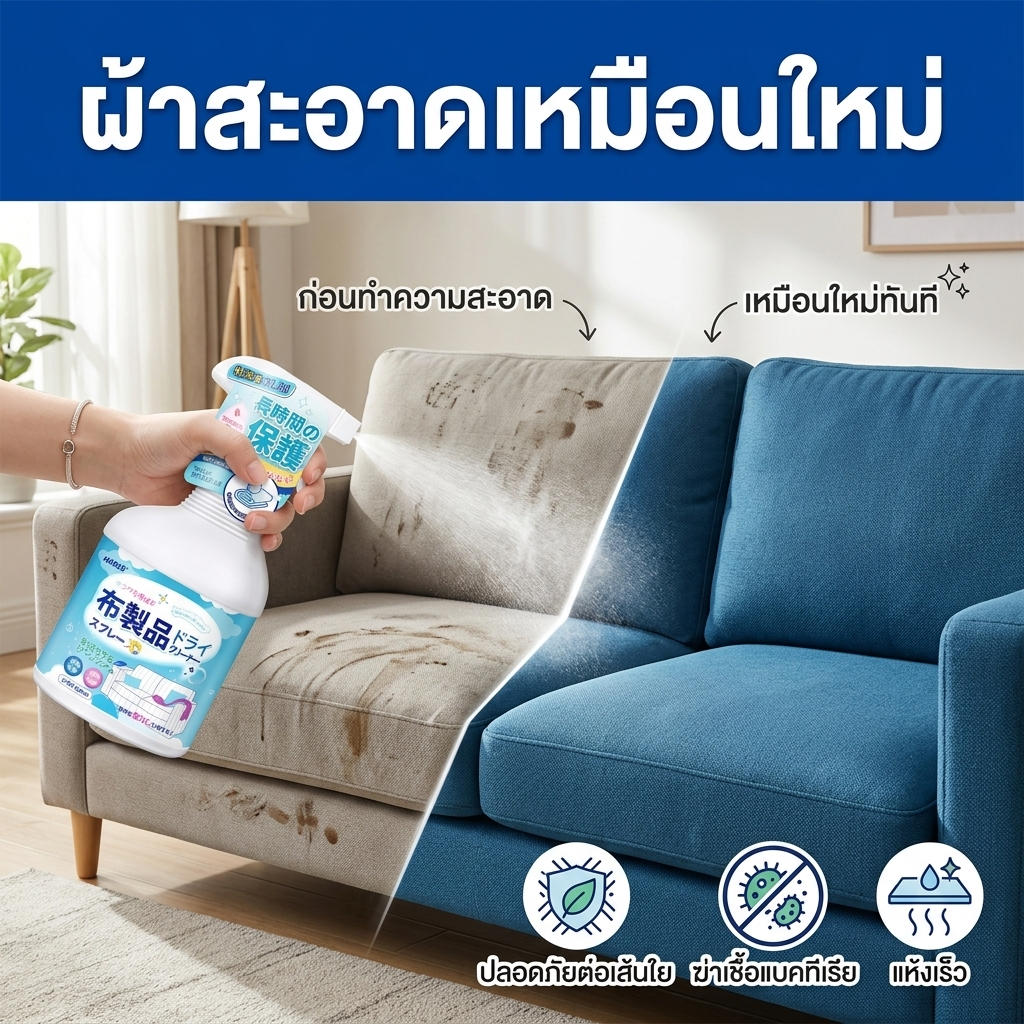 ราคาต่ำสุดทั้งออนไลน์ สเปรย์ทำความสะอาดที่นอน ซักผ้า น้ำยาทำความสะอาด สเปรย์ซักโซฟา ซักโซฟา ขจัดคราบล้ำลึก ฆ่าเชื้อโรค ไม่ระคายมือ สเปรย์ทำความสะอาด ที่ซักโซฟา โซฟา พรมปูพื้น