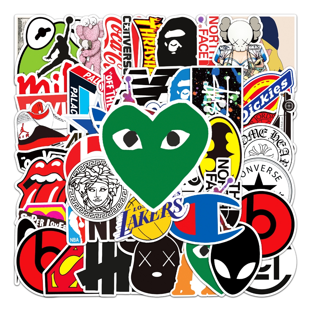 57/10Pcs ใหม่ Co Branding สติกเกอร์สําหรับ DIY โทรศัพท์โน้ตบุ๊คจักรยานหมวกกันน็อครถ Graffiti กันน้ําตกแต่ง Decal ของขวัญ