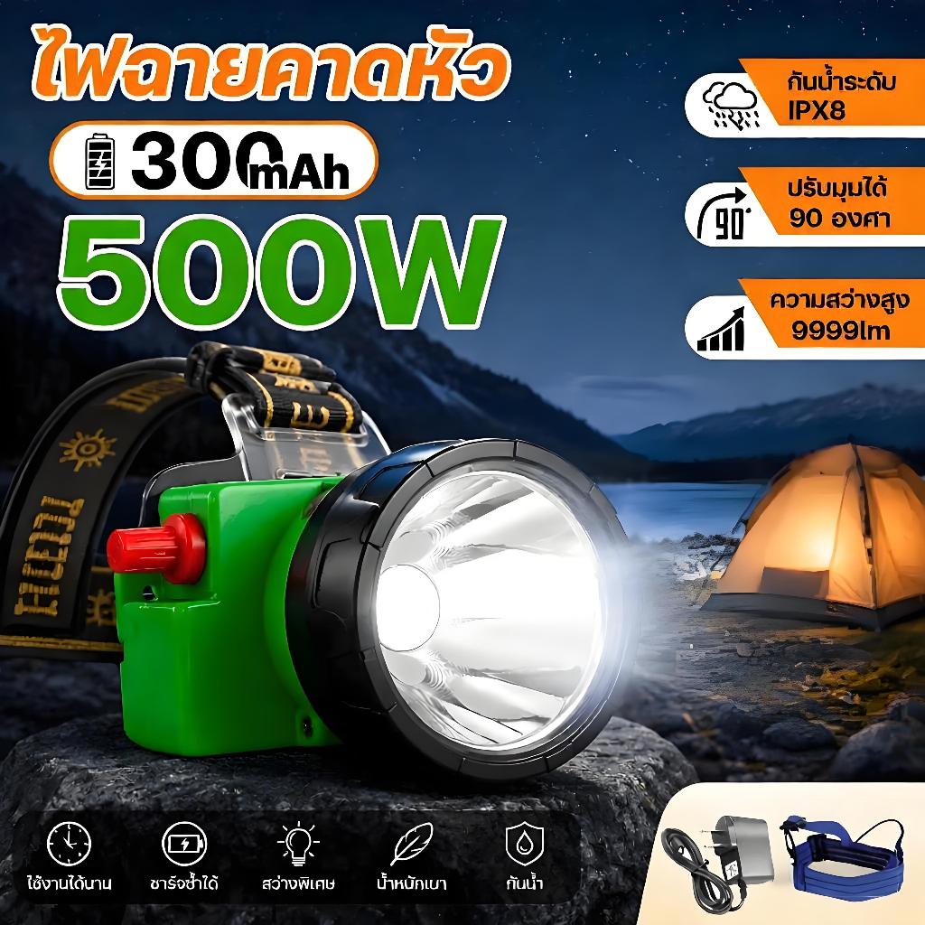 [12h Ship]MAU LED ไฟหน้าแบบชาร์จไฟได้กันน้ํา เรือดำน้ำ ไฟฉายกลางแจ้ง 4 โหมดติดหัวสําหรับการเดินป่าตั้งแคมป์ตกปลา COD