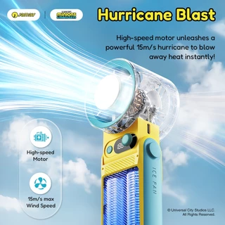 JAMAYxMinions F5proMNS Handheld Fan 6000mAh ความเร็วสูง ประหยัดพลังงาน ปรับระดับลมได้ 199 ระดับ พร้อมหน้าจอ LED ขนาดกะทัดรัด น้ำหนักเบา เหมาะสำหรับใช้งานทั้งในบ้านและกลางแจ้ง พกพาสะดวก เหมาะทุกการเดินทาง