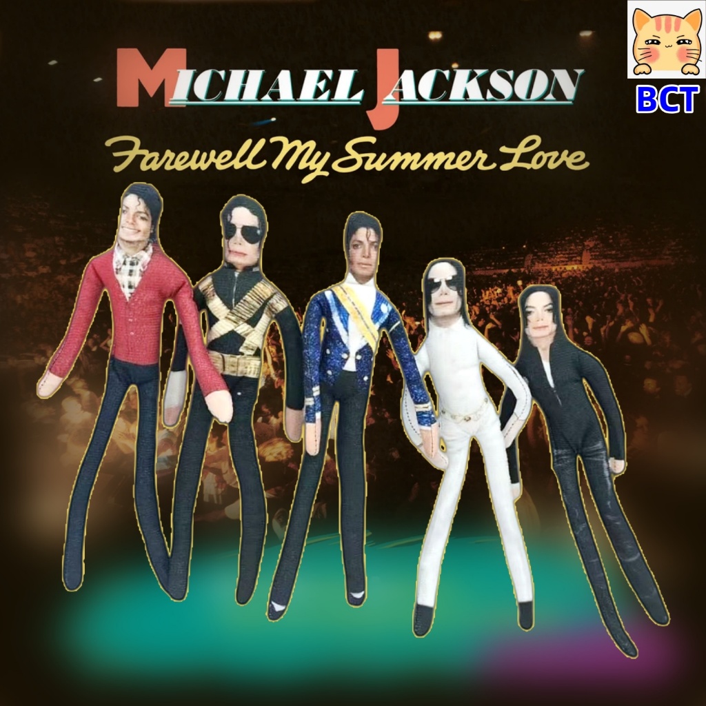 BCT✨6PC Michael Jackson Movable Joint ตุ๊กตายัดตุ๊กตาอะนิเมะคอสเพลย์ Prop Action Figure Home Room ตก