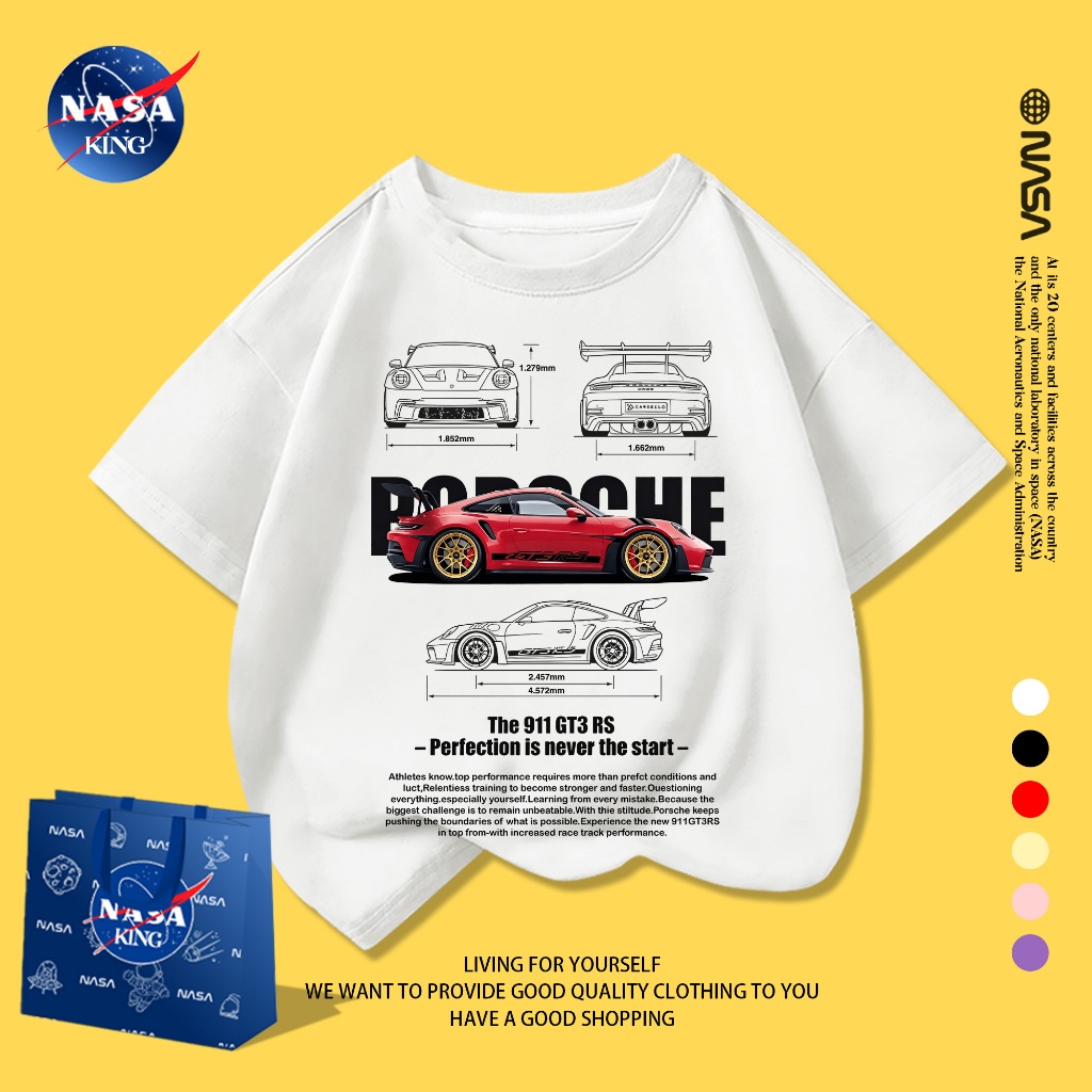【พร้อมส่ง】COD เสื้อยืดเด็กแขนสั้น ลายรถสปอร์ตการ์ตูน เนื้อผ้านุ่ม ระบายอากาศดี ใส่สบาย สำหรับเด็ก 3-12 ปี