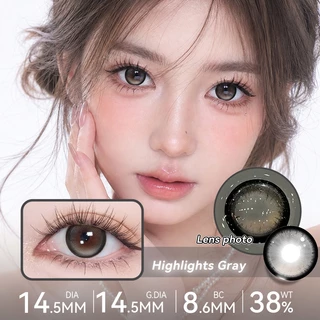 TINACON คอนแทคเลนส์สี 6เดือน DIA14.2‑14.5มม. ค่าสายตา0.00‑8.00 สวมใส่สบาย เทคโนโลยีไฮไลท์ไม่หมุน ไม่ทำให้ตาแห้ง