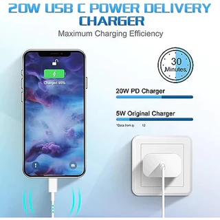 PD 20W Fast Charging Type C to Li สายชาร์จเร็ว+หัวชาร์จ ชาร์จคุณภาพสูง【สำหรับ IP5～14pro max / pad】
