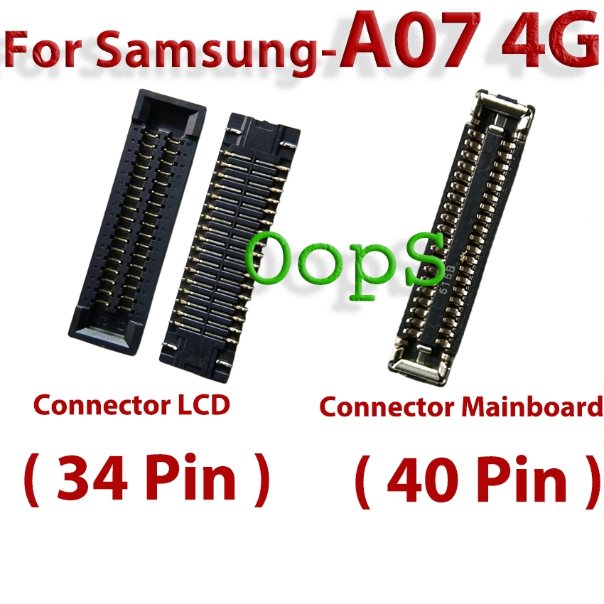 LCD เมนบอร์ด FPC Connector สําหรับ Samsung A07 4G A075 A075 A075F LCD ซ็อกเก็ตหน้าจอเชื่อมต่อบนบอร์ด