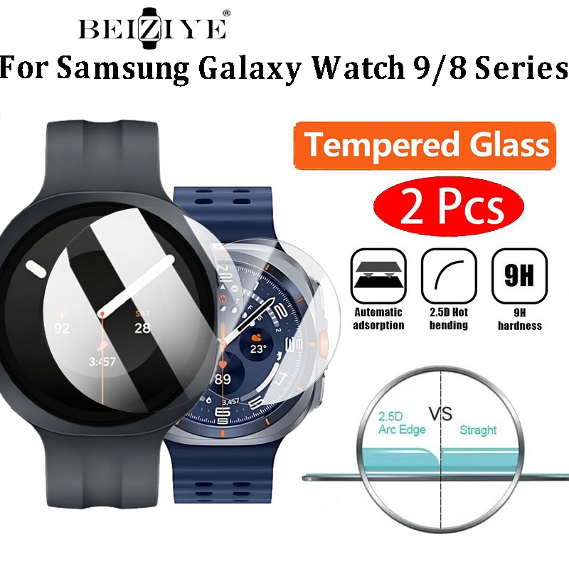 กระจกนิรภัยสําหรับ Samsung Galaxy Watch Ultra2 ป้องกันหน้าจอสําหรับ Samsung Galaxy Watch 9 8 40 มม.44 มม.ฟิล์มป้องกัน
