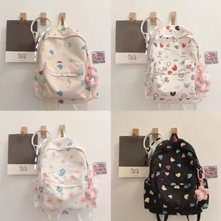 【COD】🌈JAZZYLY กระเป๋าเป้สะพายหลัง น้ำหนักเบา กับลายการ์ตูนพิมพ์ สำหรับแล็ปท็อปและนักเรียน ทำจากโพลีเอสเตอร์ ทรงพลัง
