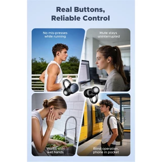 SoundPEATS POP Clip2 Bluetooth6.0 หูฟัง Open Ear ปุ่มคลิปออน หูฟังไร้สาย พร้อมโหมดเกม LDAC Hi-res