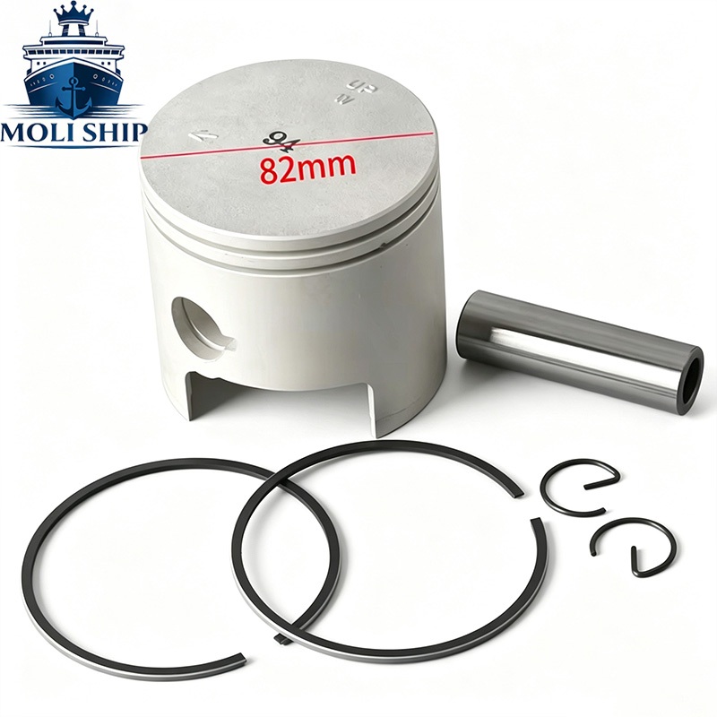 688-11631 ลูกสูบชุด Std พร้อมแหวน 82 มม.สําหรับ Yamaha Parsun 75HP 85HP 90HP 688-11631-02 696-1163-00 เรือมอเตอร์