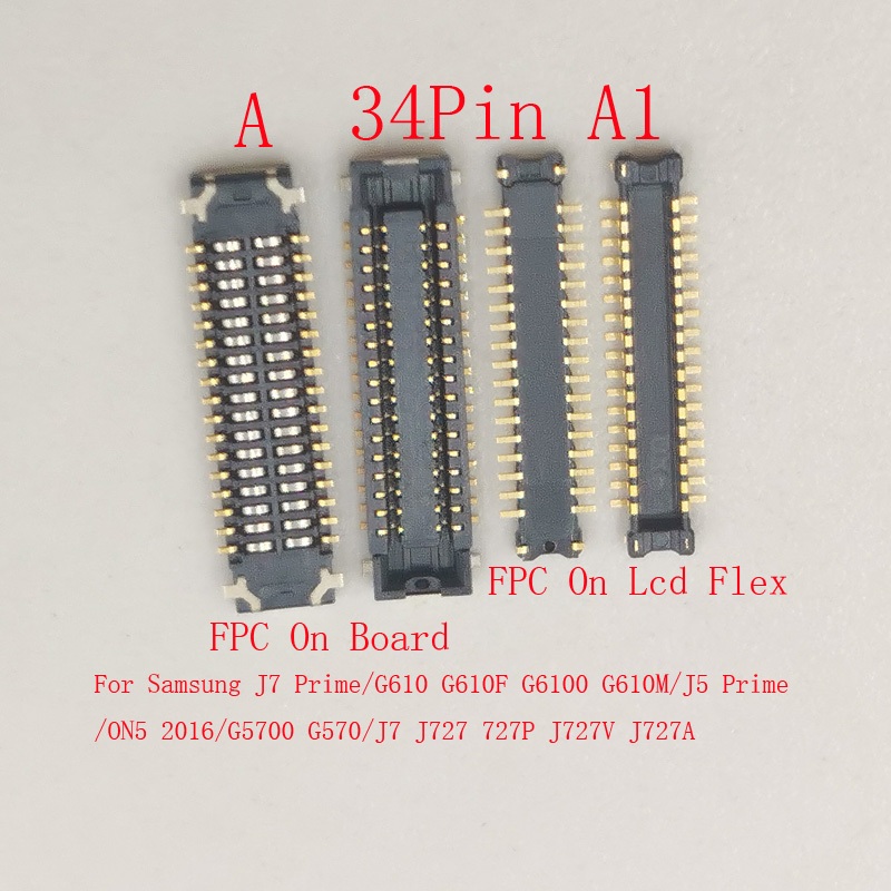 2-20Pcs จอแสดงผล Lcd ปลั๊ก FPC Connector สําหรับ Samsung J7 J5 Prime ON5 2016 J727 G570 G610F G5700 