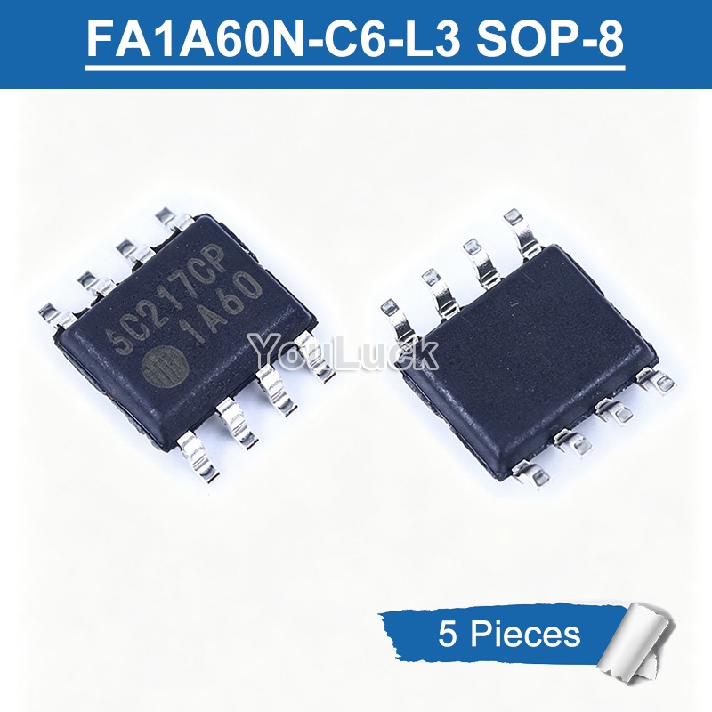 5 ชิ้น FA1A60N 1A60 SOP-8 FA1A60N-C6-L3 ชิปการจัดการพลังงาน IC ใหม่