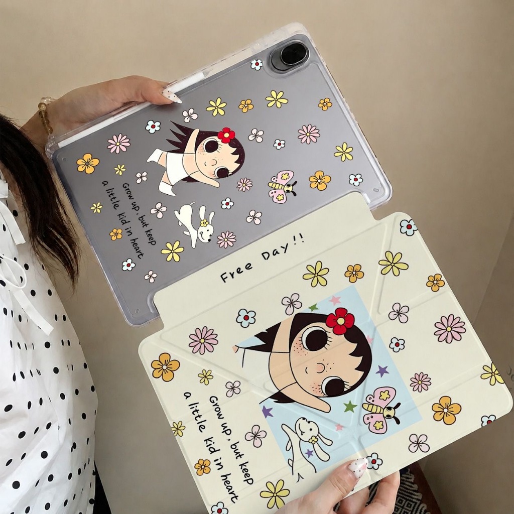 สาวYuYสําหรับiPad Air8 2026 M4 11in Air7 6 5 4 10.9" iPad Gen 11th A16 2025 10th 2022 Y + 3 พับAryli