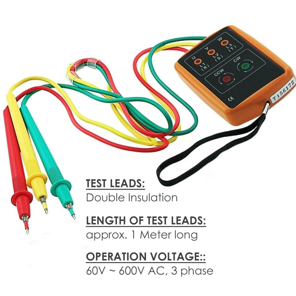 SM-852B 3-Phase Sequence & Open Phase Indicator Tester