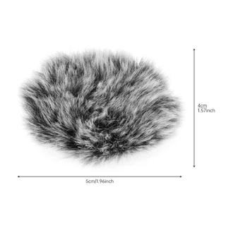 2 ชิ้นสีเทาไมโครโฟนกระจกเหมาะสําหรับ DJI MIC 2, ไมโครโฟน Furry Wind Muff โฟม