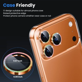 WSKEN ฟิล์มกล้อง for iPhone 17ProMax 16ProMax แหวนเลนส์อัลลอยด์ กันรอย โหมดถ่ายภาพดั้งเดิม สำหรับ ไอโฟน 15ProMax 14ProMax 17 Pro ฟิล์ม เลนส์กล้อง สีสันสดใส อิฐสะท้อนแสง